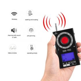 DSK-900 Mini Anti Camera Detector Multi-Functional Full Frequency Band Signal Detector Mini 1MHz-6.5GHz Wireless Signal Detector - black