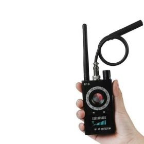 K18;  Mini RF Signal/Magnet Detector;  1MHz-12GMHz;  Anti-Sniffer; Anti-Tracker;  Camera Lens Detector - black