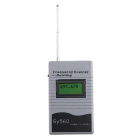 GY560 Digital Frequency Counter 7 DIGIT LCD Display For Two Way Radio Transceiver GSM 50 MHz-2.4 GHz GY560 Frequency Counter Meter - gray