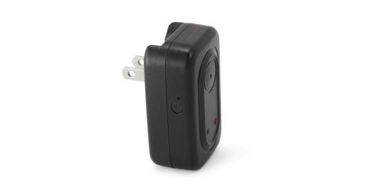 Easy to Setup Wall Plug Battery Charger HiRes REC Camera for Personal Safety - g76174guscplug