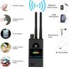 G528B Radio Detector; Multi-Functional Full-Range RF Wireless Signal Radio Detector 1MHz-8GHz Range Adjustable Sensitivity - black