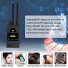 G528B Radio Detector; Multi-Functional Full-Range RF Wireless Signal Radio Detector 1MHz-8GHz Range Adjustable Sensitivity - black